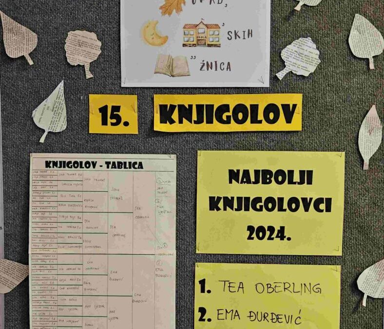 15. KNJIGOLOVOM OBILJEŽEN MEĐUNARODNI MJESEC ŠKOLSKIH KNJIŽNICA