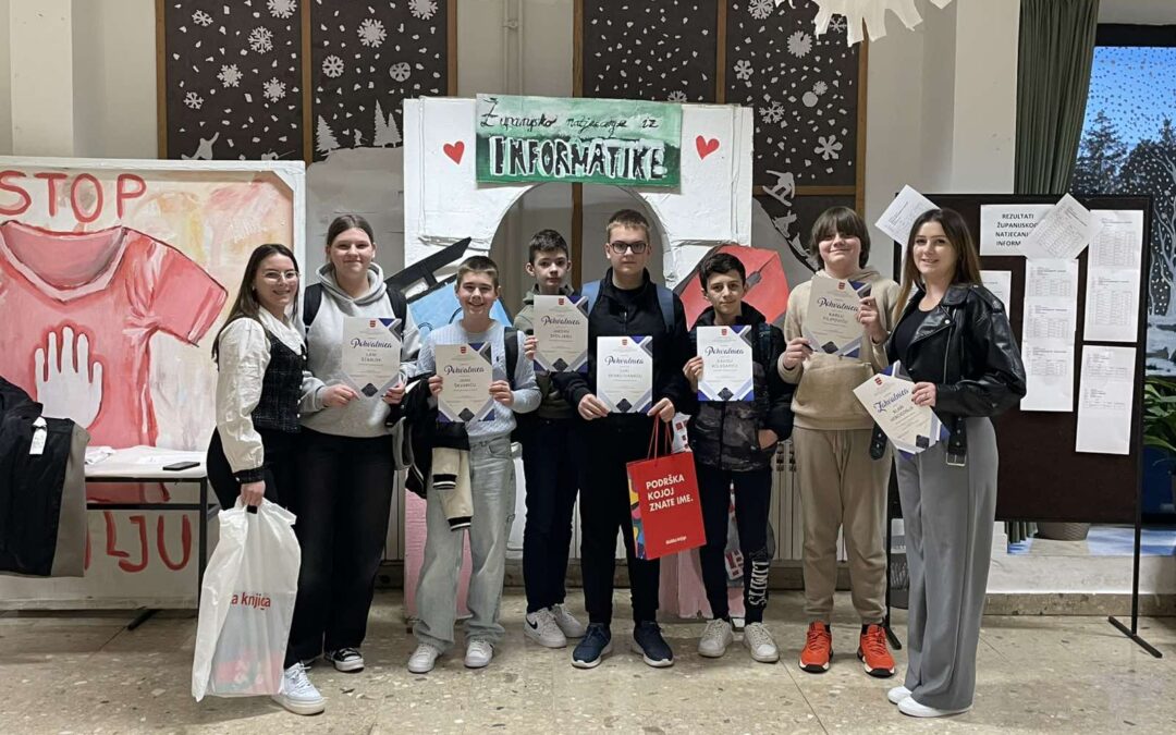 Odličan uspjeh Brlića na Županijskom natjecanju iz informatike